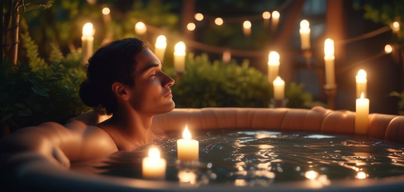 Inflatable hot tub relaxation