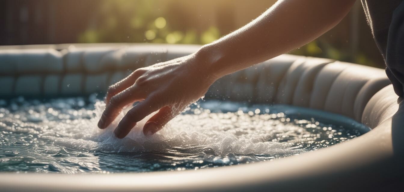 Cleaning an inflatable hot tub