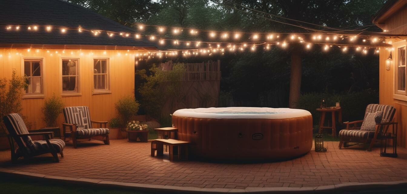 Inflatable hot tub ambiance