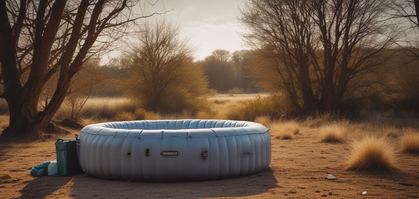 Storing an inflatable hot tub