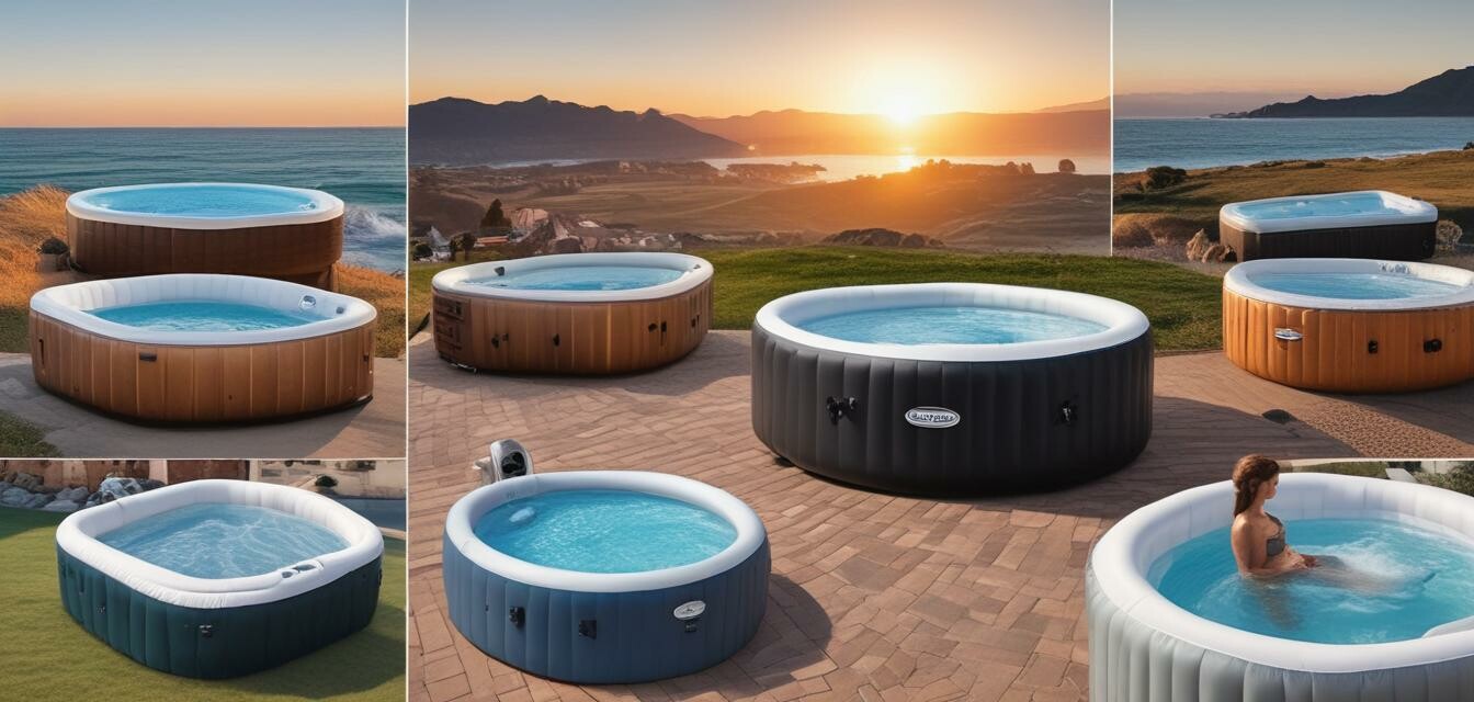 Inflatable hot tub types